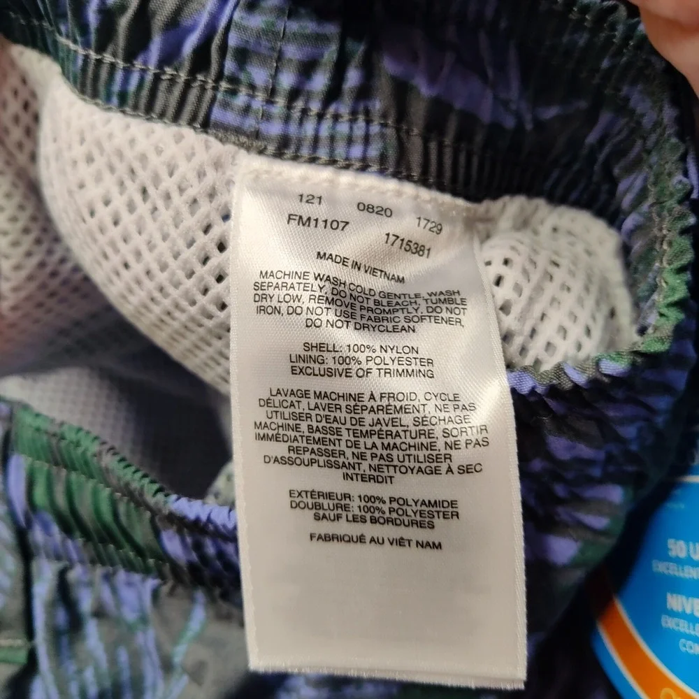 Columbia‎ PFG Men Small Super Backcast Navy Hawaiian Nylon 6